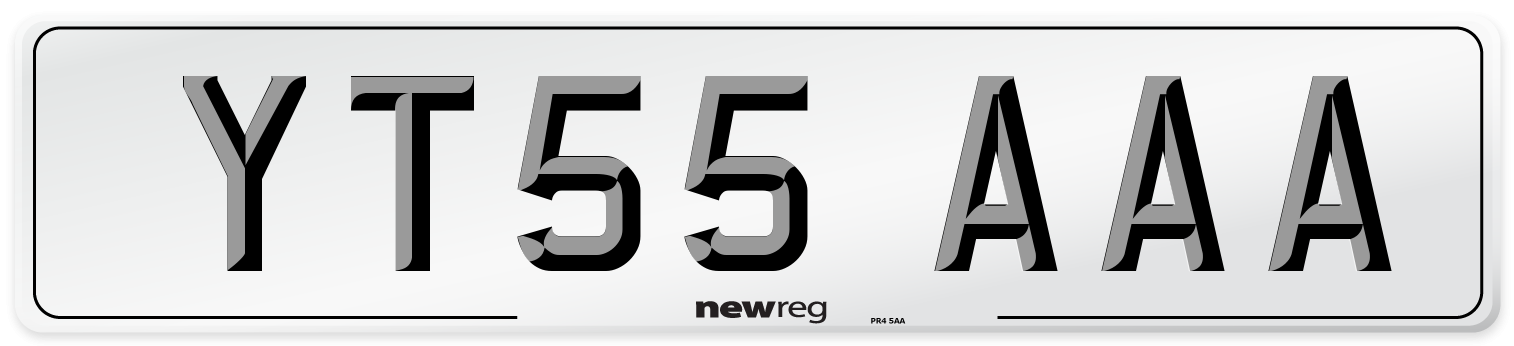 YT55 AAA Number Plate from New Reg
